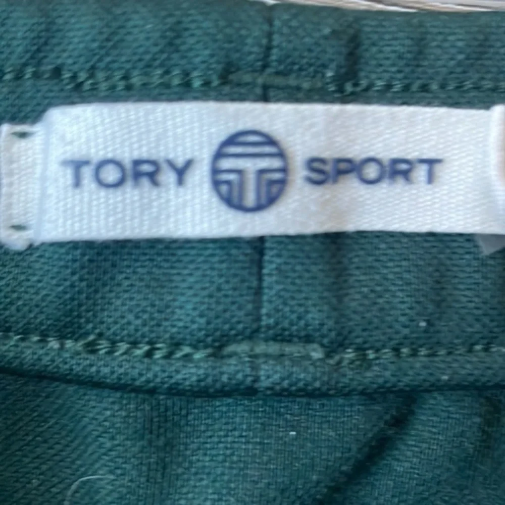 Tory Burch pants Tory sport size XS, dark green, white stripe, athletic